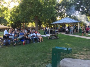 photo by Dave WaddellFundraising barbecue at Martin Luther King (20th Street) Park