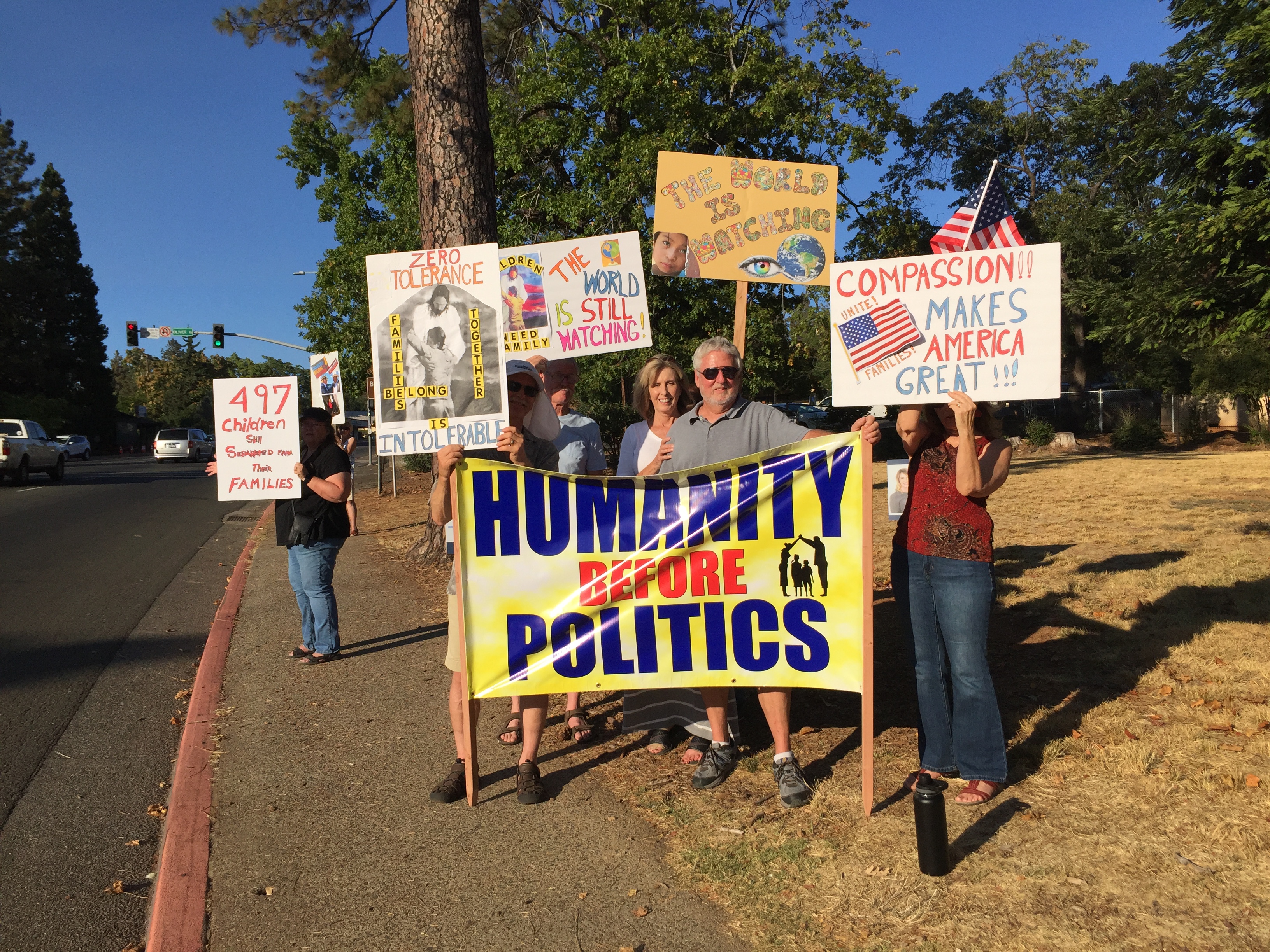 Protesters oppose policy that hurts children