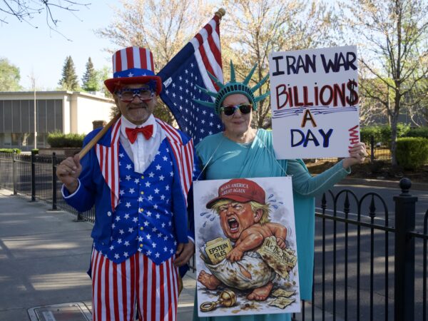 Demonstrators protest war on Iran