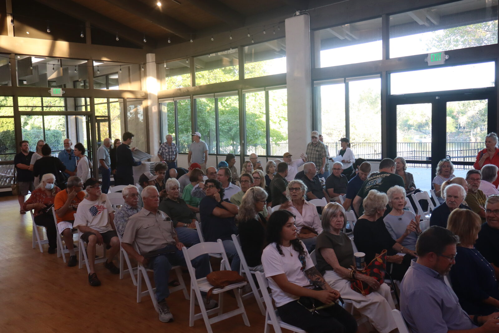 Upset community members clash with solar farm developer